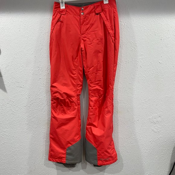 Columbia women's size small, omni heat orange/grey snow/ski pants like new. - Picture 2 of 8